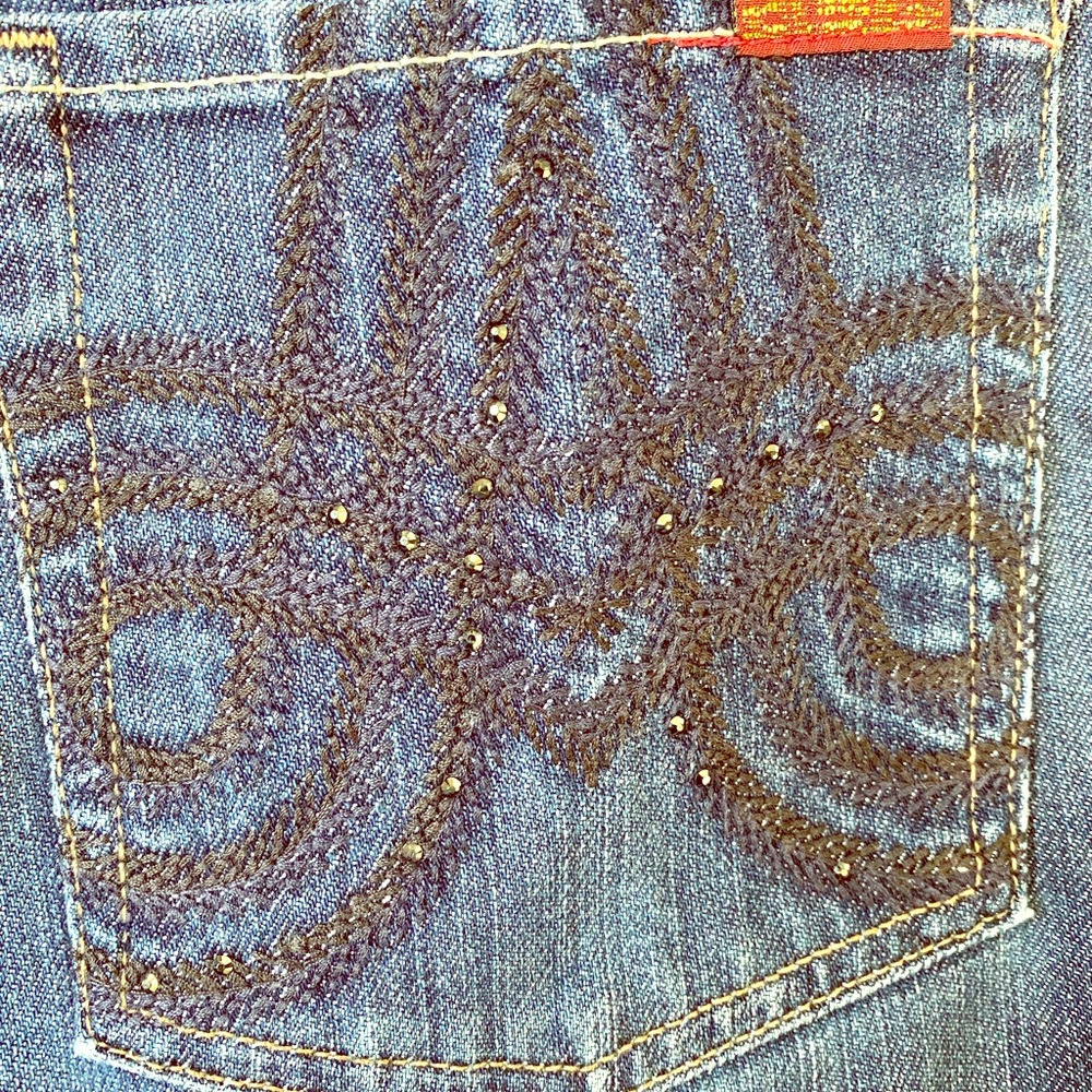 All for Mankind studded A Pocket jeans.